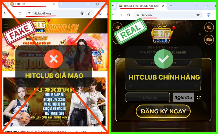 Làm Sao Để Biết Đâu Là Website HitClub Chính Hãng An Toàn 2 Link thật Hit.Club luôn có định dạng chuẩn https://www.hit.club, còn link giả Hit.Club thường thêm ký tự lạ, số hoặc tên miền phụ.